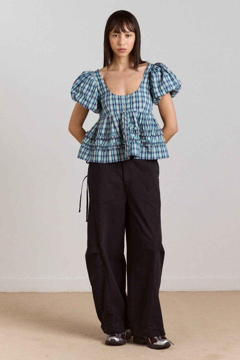 Blouse Summer Joy Carreaux - Damson Madder