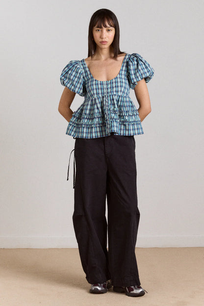 Blouse Summer Joy Carreaux - Damson Madder