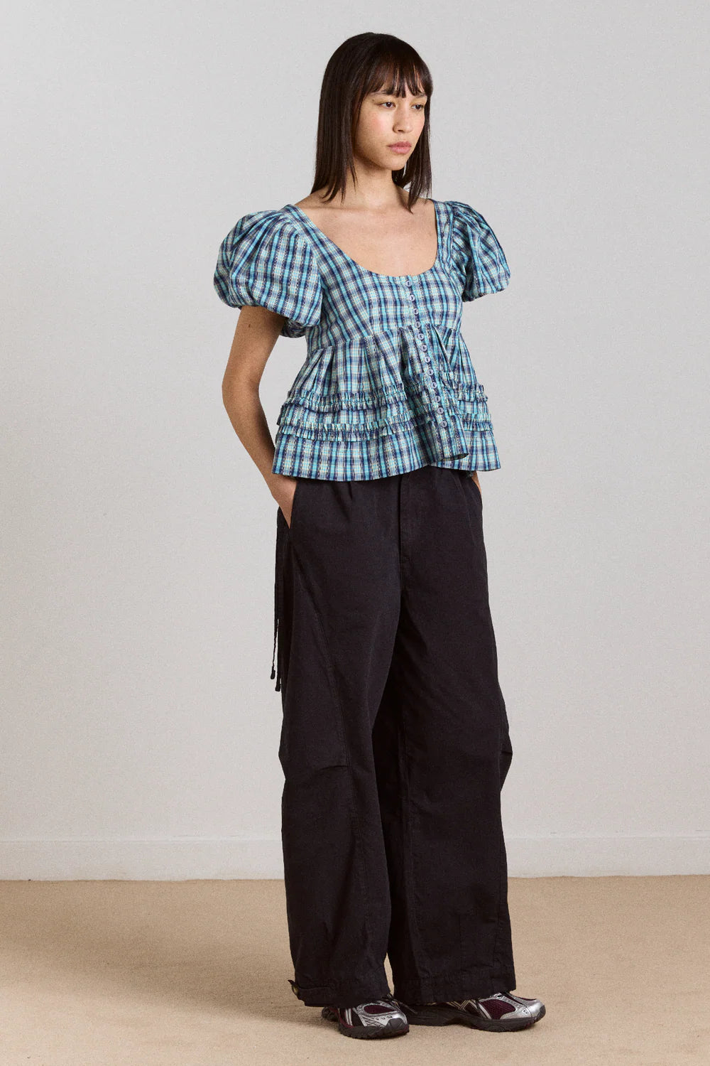 Blouse Summer Joy Carreaux - Damson Madder