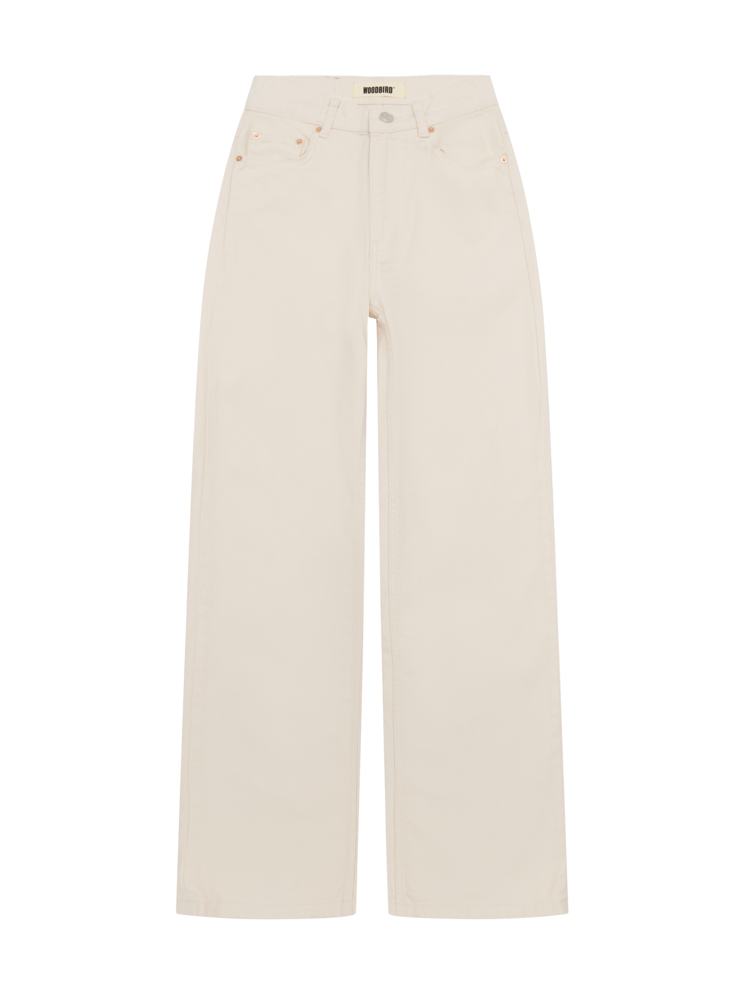 Jeans Large Carla Off White - Woodbird