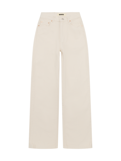 Jeans Large Carla Off White - Woodbird