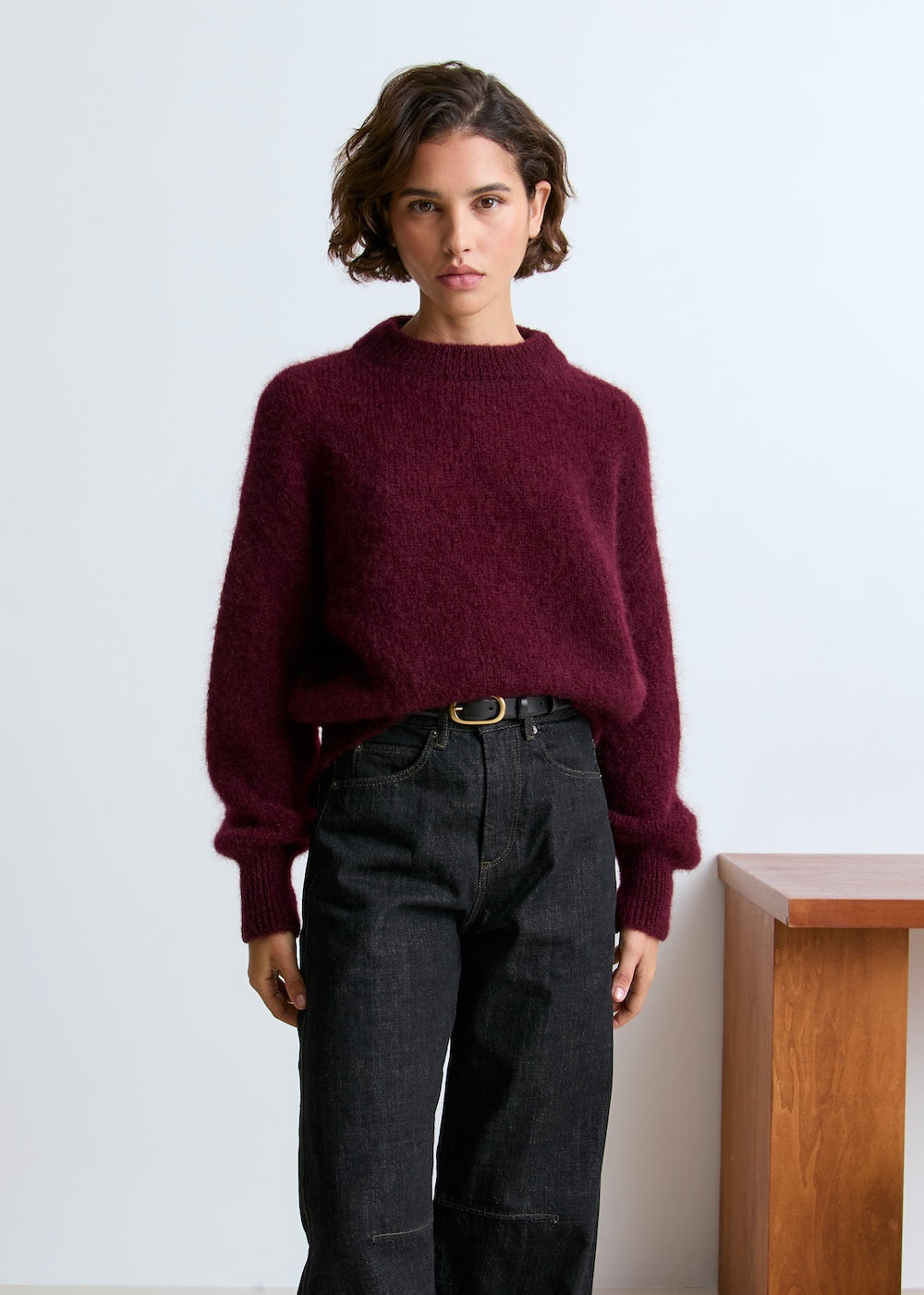 Pull Jane en mohair aubergine Surprise - photo 3