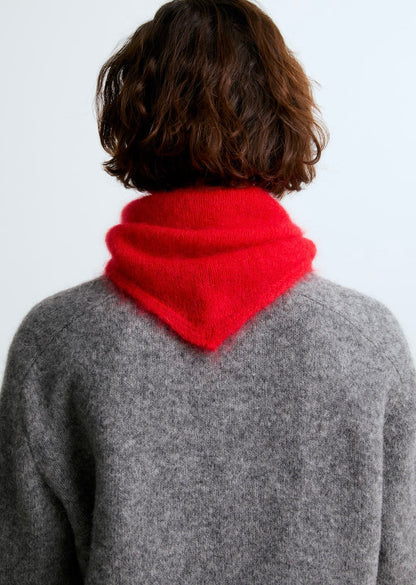 Écharpe triangle Jenna en mohair rouge Surprise - photo 3