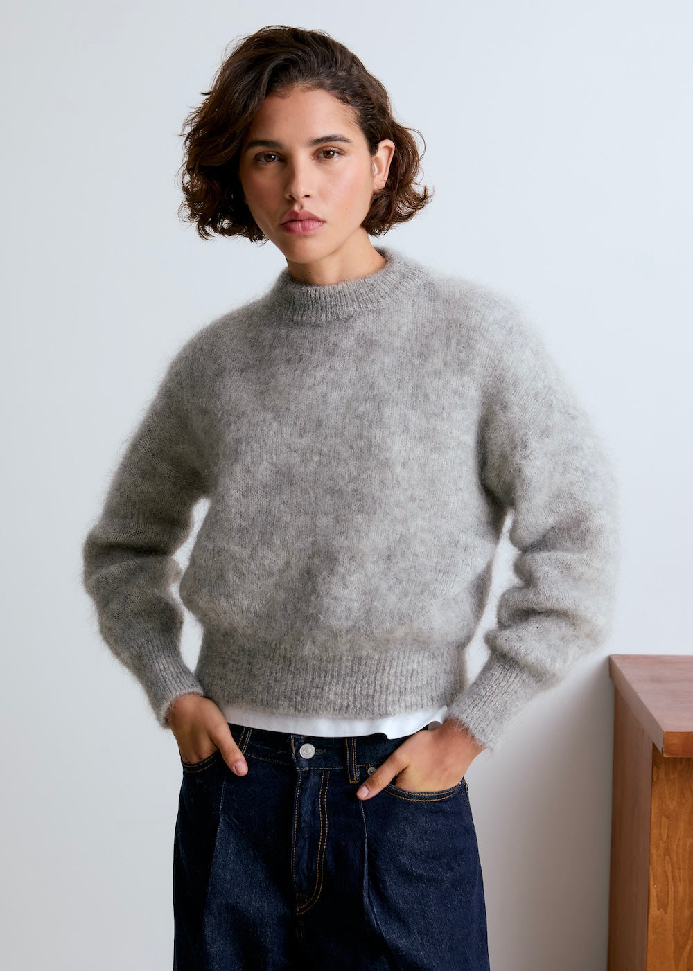 Pull Jane en mohair gris Surprise - photo 1