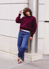 Pull Jane en mohair aubergine Surprise - photo 2