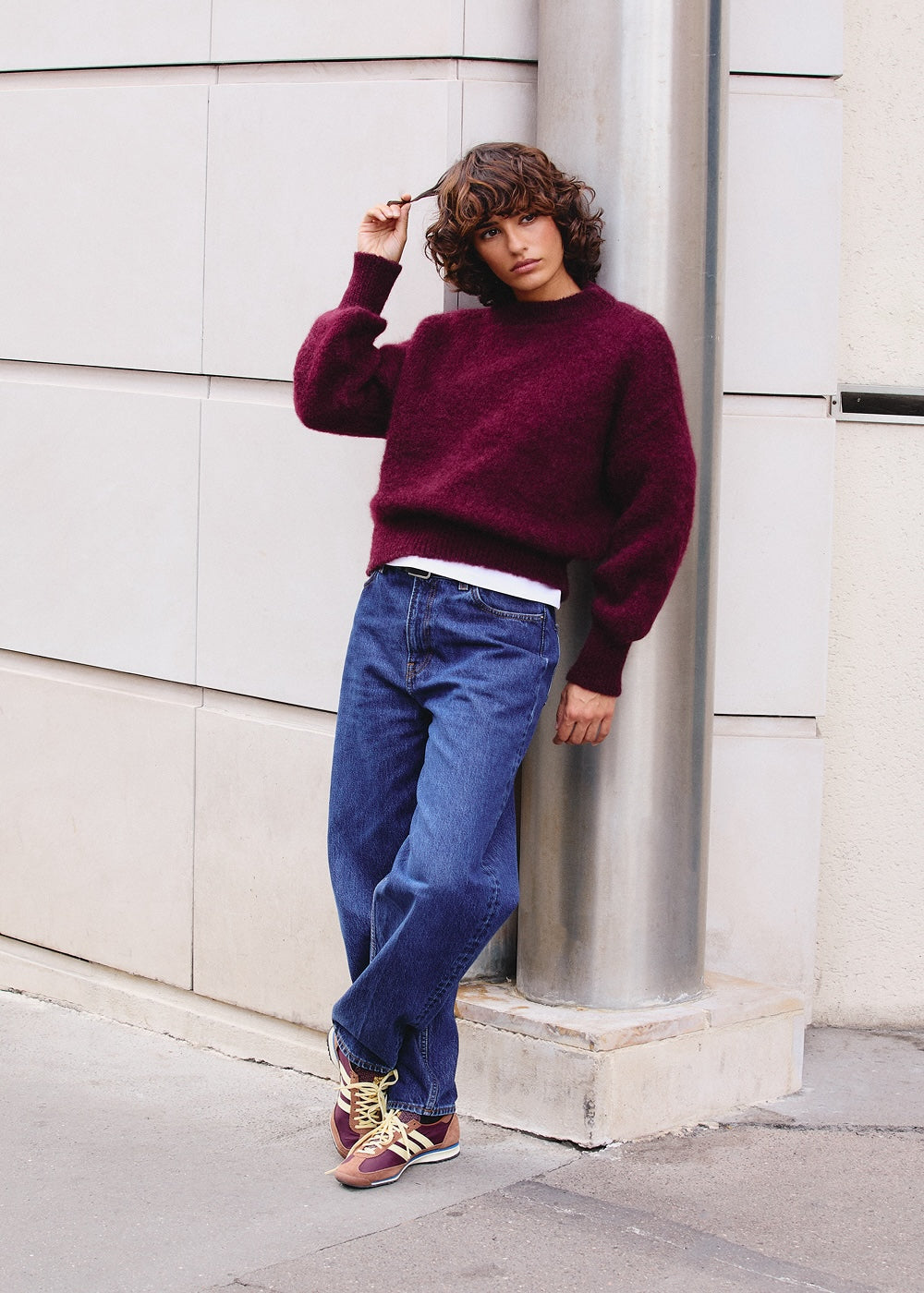 Pull Jane en mohair aubergine Surprise - photo 2