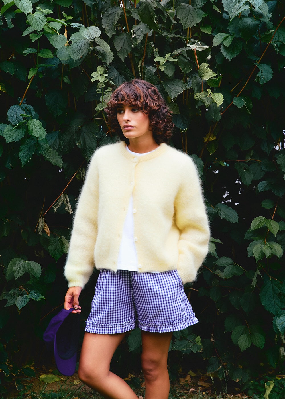 Cardigan Olivia en mohair jaune clair Surprise - photo 2