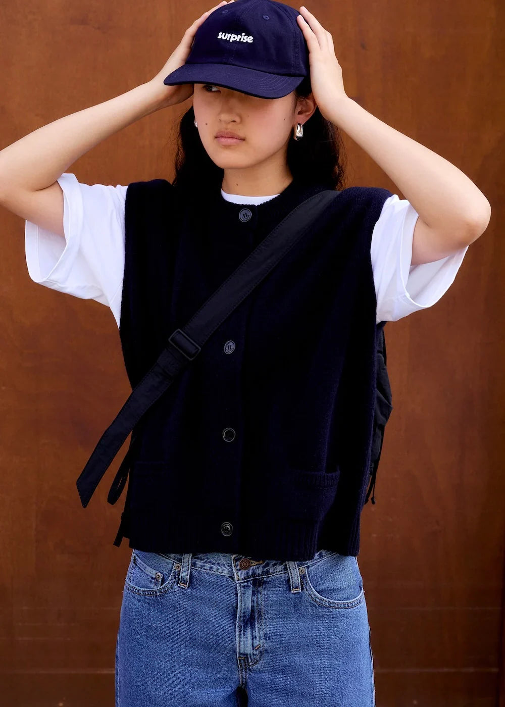 Cardigan sans manches Margaux navy Surprise - photo 1