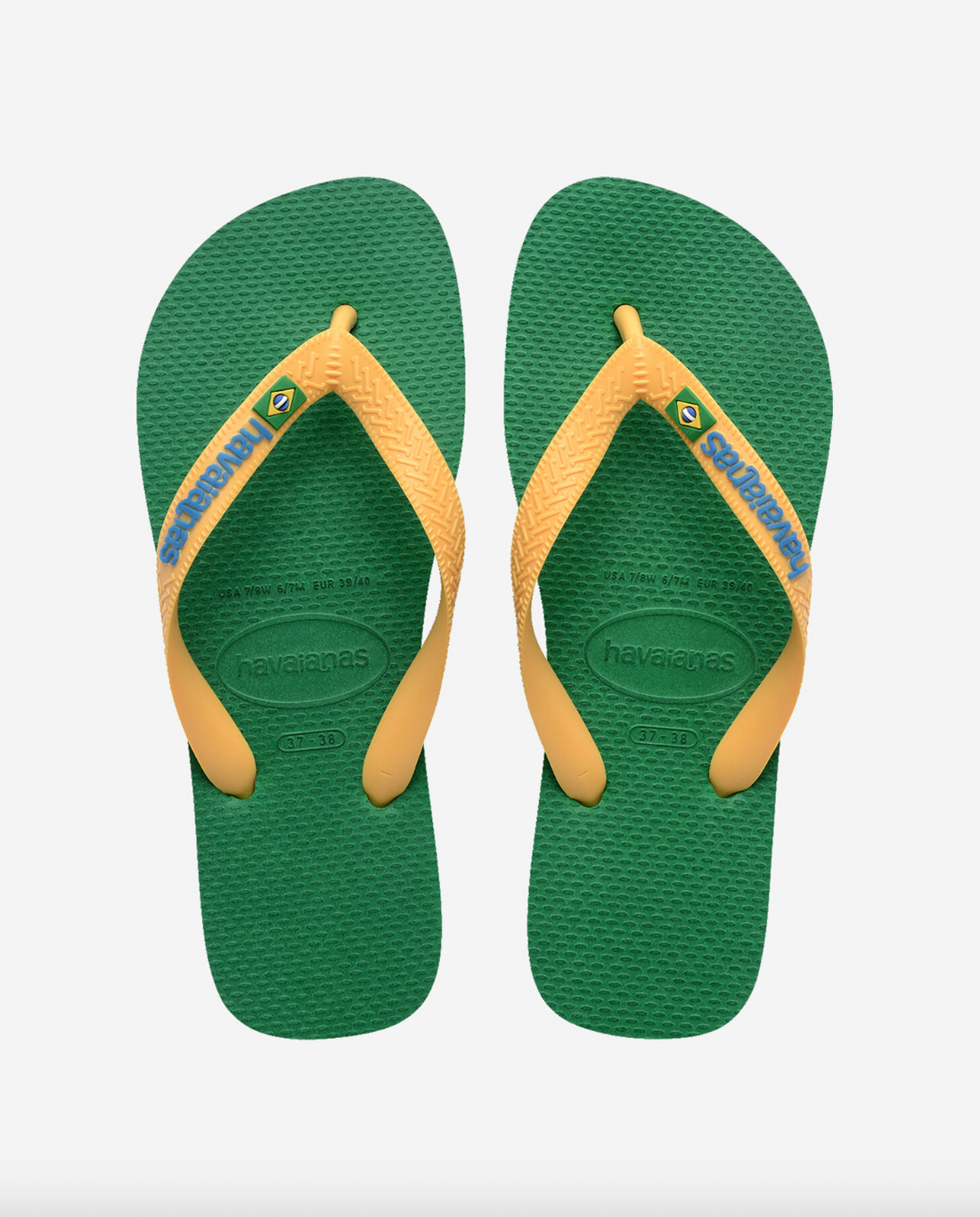 Tongs Brasil Logo Green Yellow - Havaianas