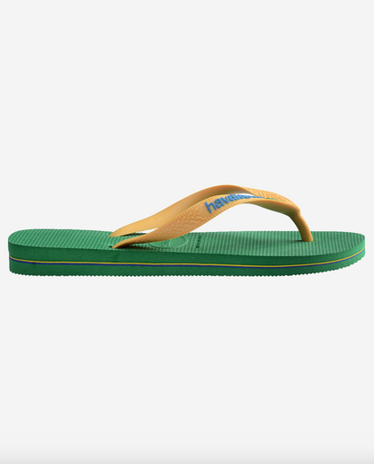 Tongs Brasil Logo Green Yellow - Havaianas
