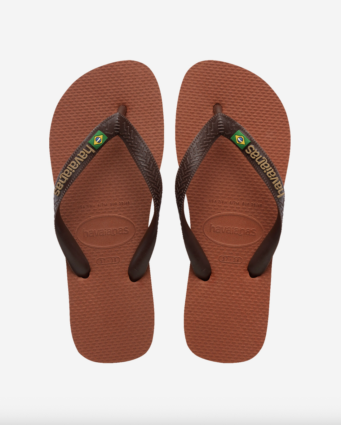 Tongs Brasil Logo Rust Coffee - Havaianas