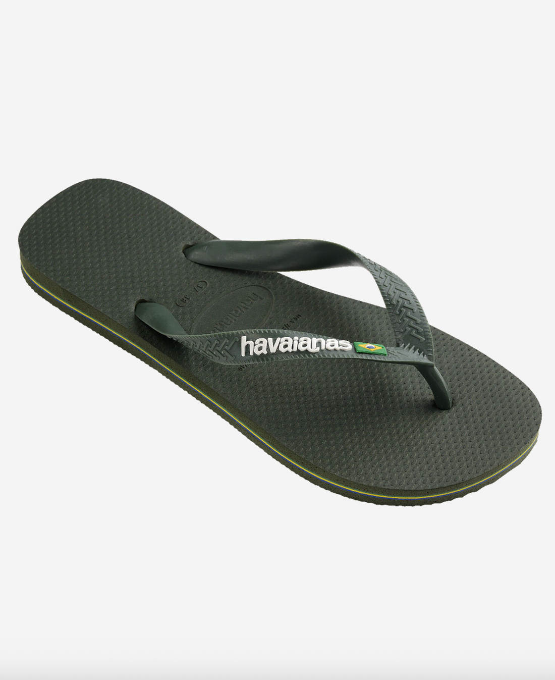 Tongs Brasil Logo Vert Olive - Havaianas