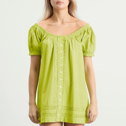 Robe Courte Verte Jayne - Damson Madder