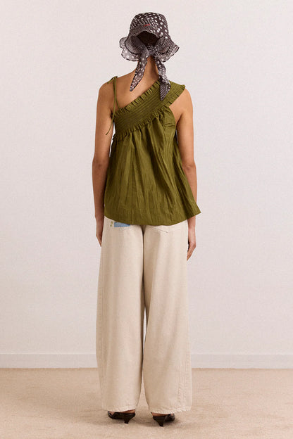 Jean Barrel Ecru Erika - Damson Madder