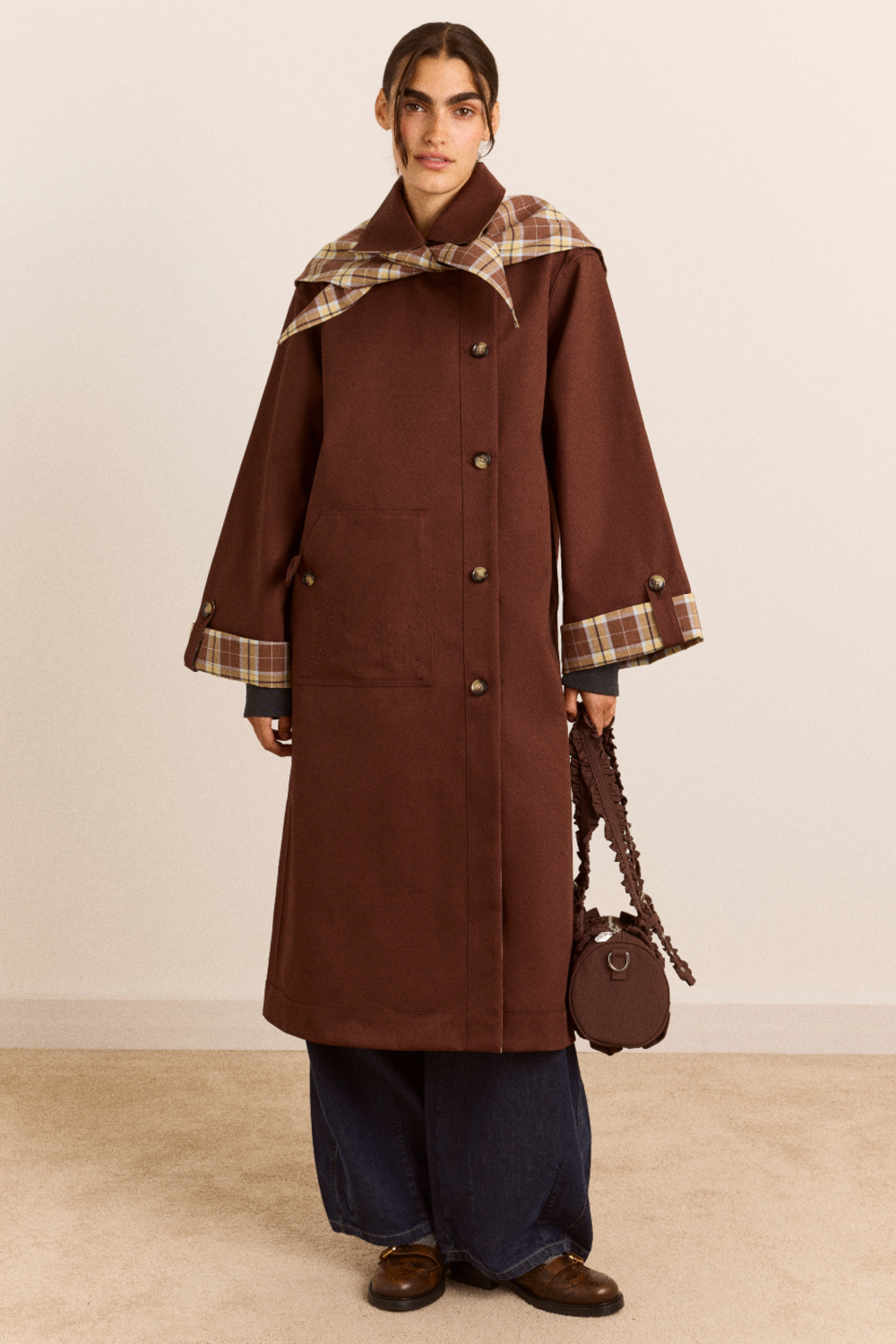 Trench réversible Jerry chocolat - Damson Madder, photo 4