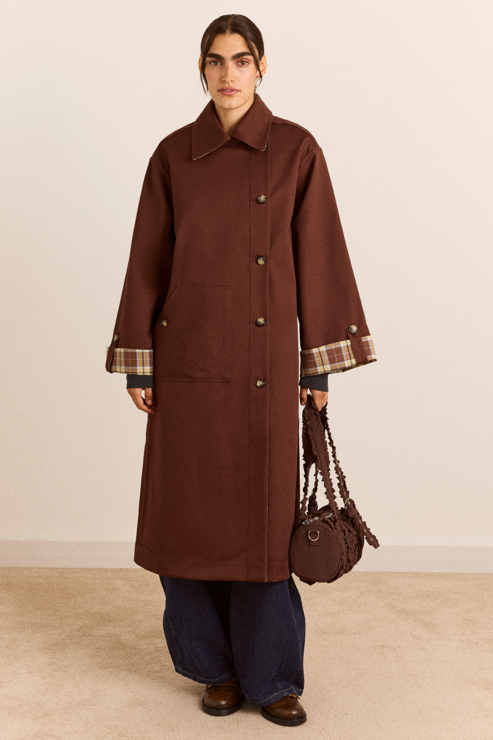Trench réversible Jerry chocolat - Damson Madder, photo 7