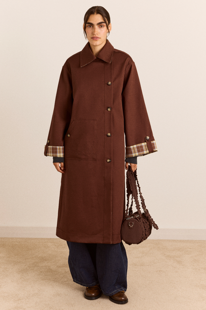 Trench réversible Jerry chocolat - Damson Madder, photo 7