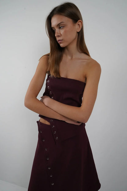 Jupe Pression Darling Bordeaux - Hosbjerg