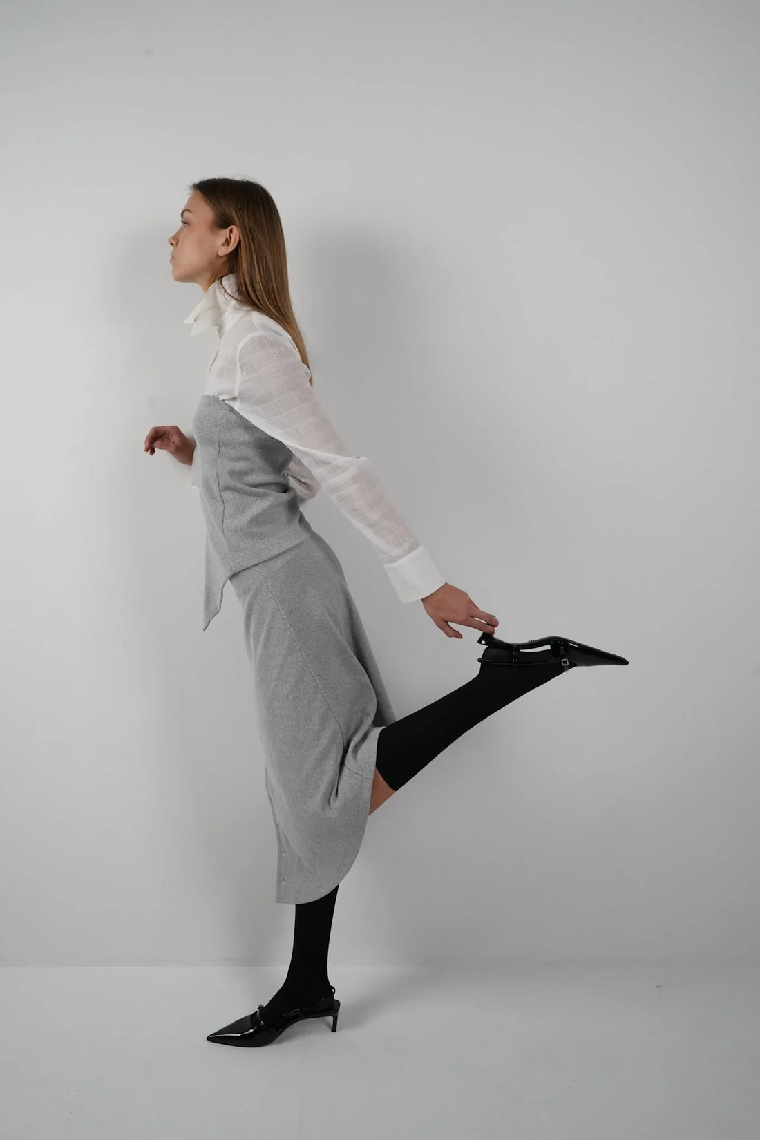 Jupe Pression Darling Gris - Hosbjerg