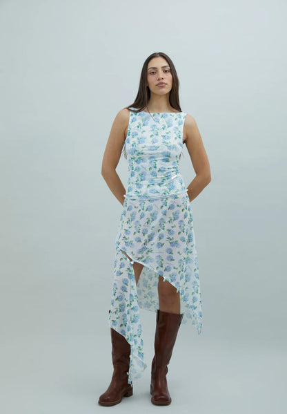 Jupe Asymétrique Mesh Hortensia - House of Sunny
