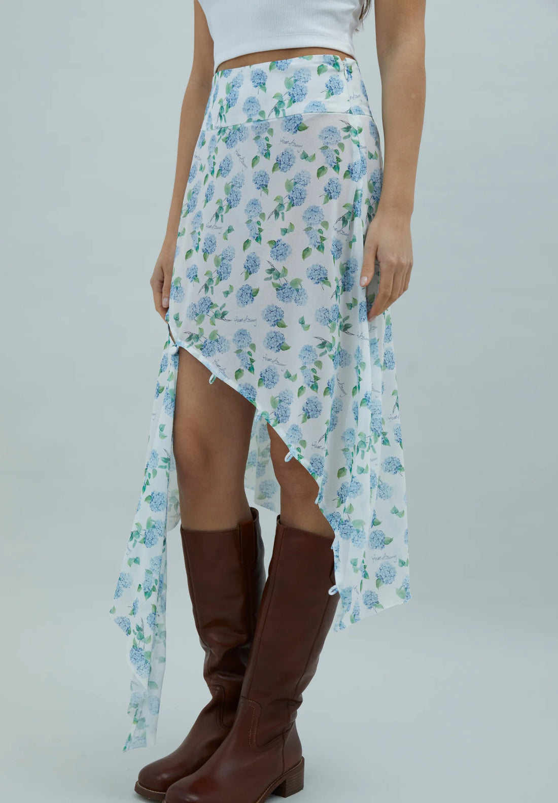 Jupe Asymétrique Mesh Hortensia - House of Sunny