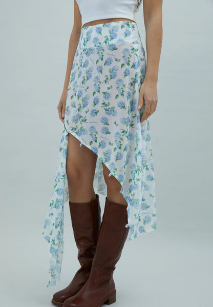 Jupe Asymétrique Mesh Hortensia - House of Sunny