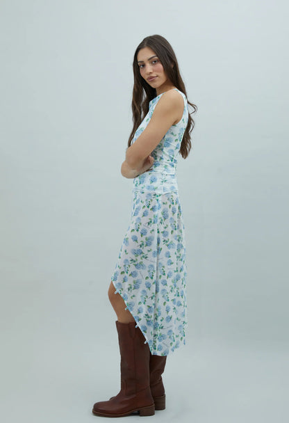 Jupe Asymétrique Mesh Hortensia - House of Sunny