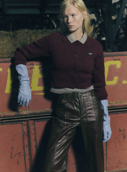 Cardigan Beverly Plum - Laagam