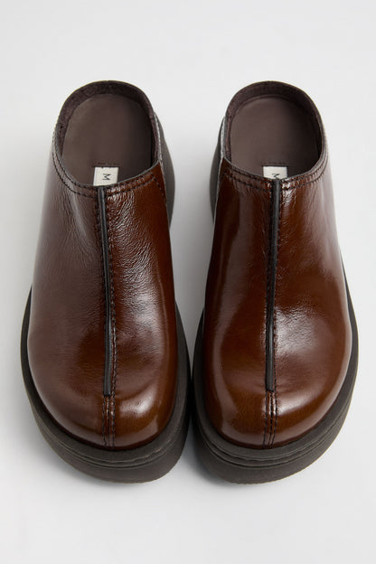 Mules Mego Dark Brown - Miista