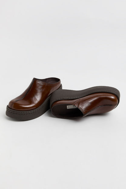 Mules Mego Dark Brown - Miista