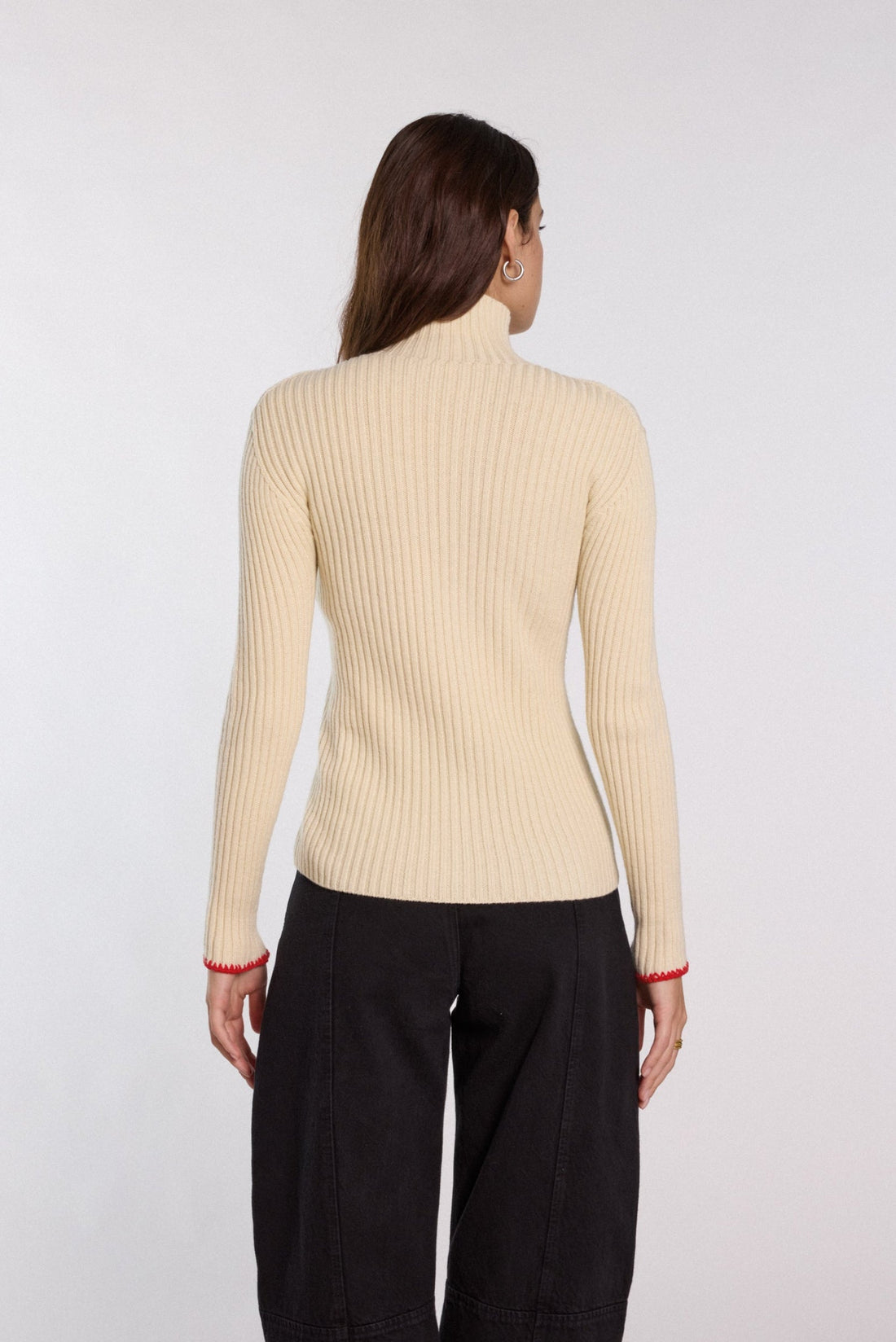 Pull col roulé écru Jil - Nitah, photo 2