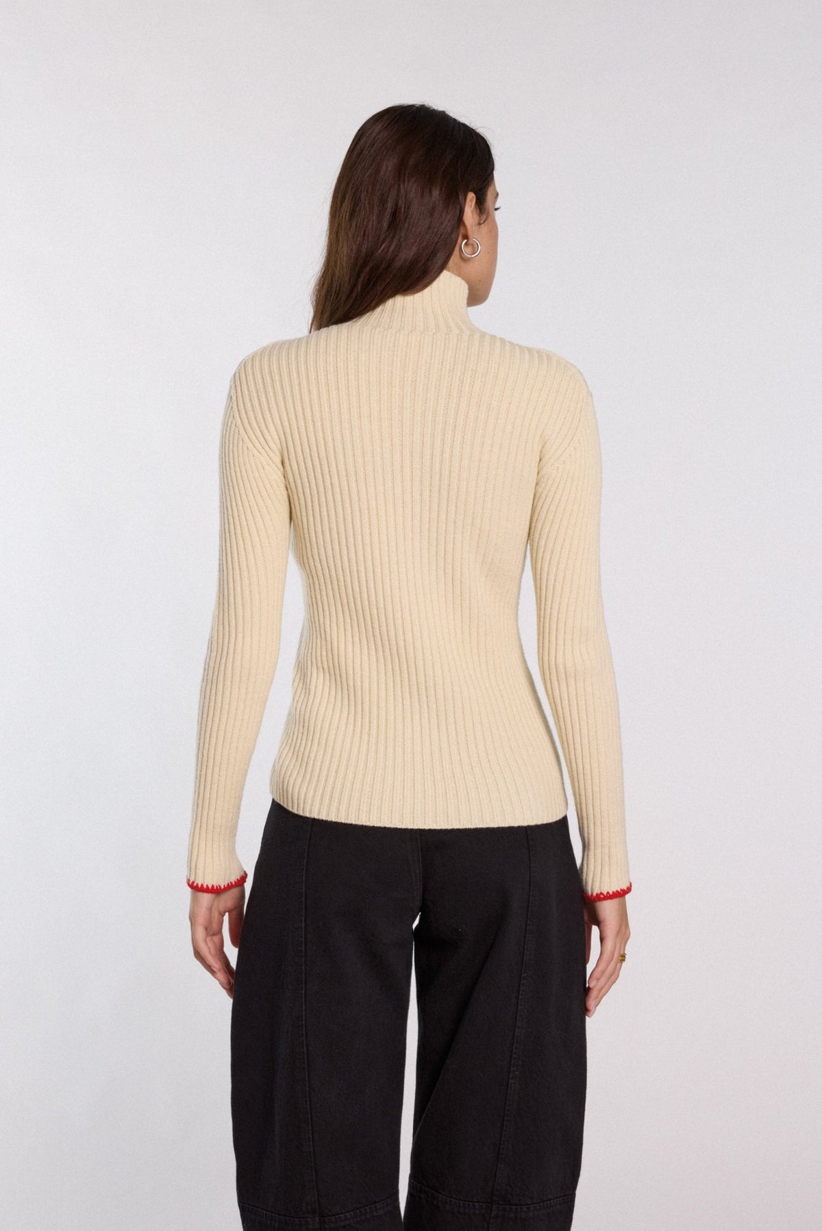 Pull col roulé écru Jil - Nitah, photo 2