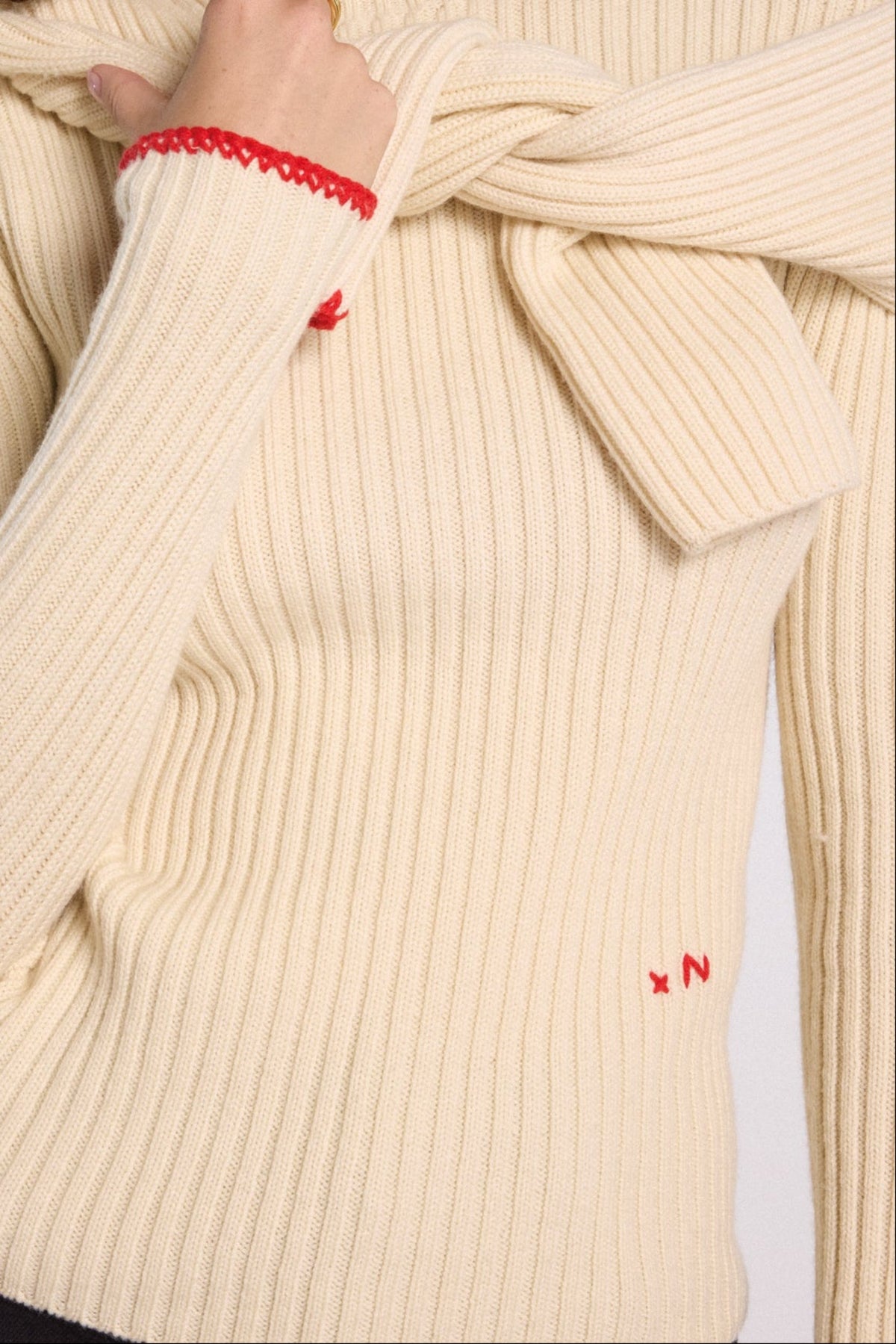 Pull col roulé écru Jil - Nitah, photo 4