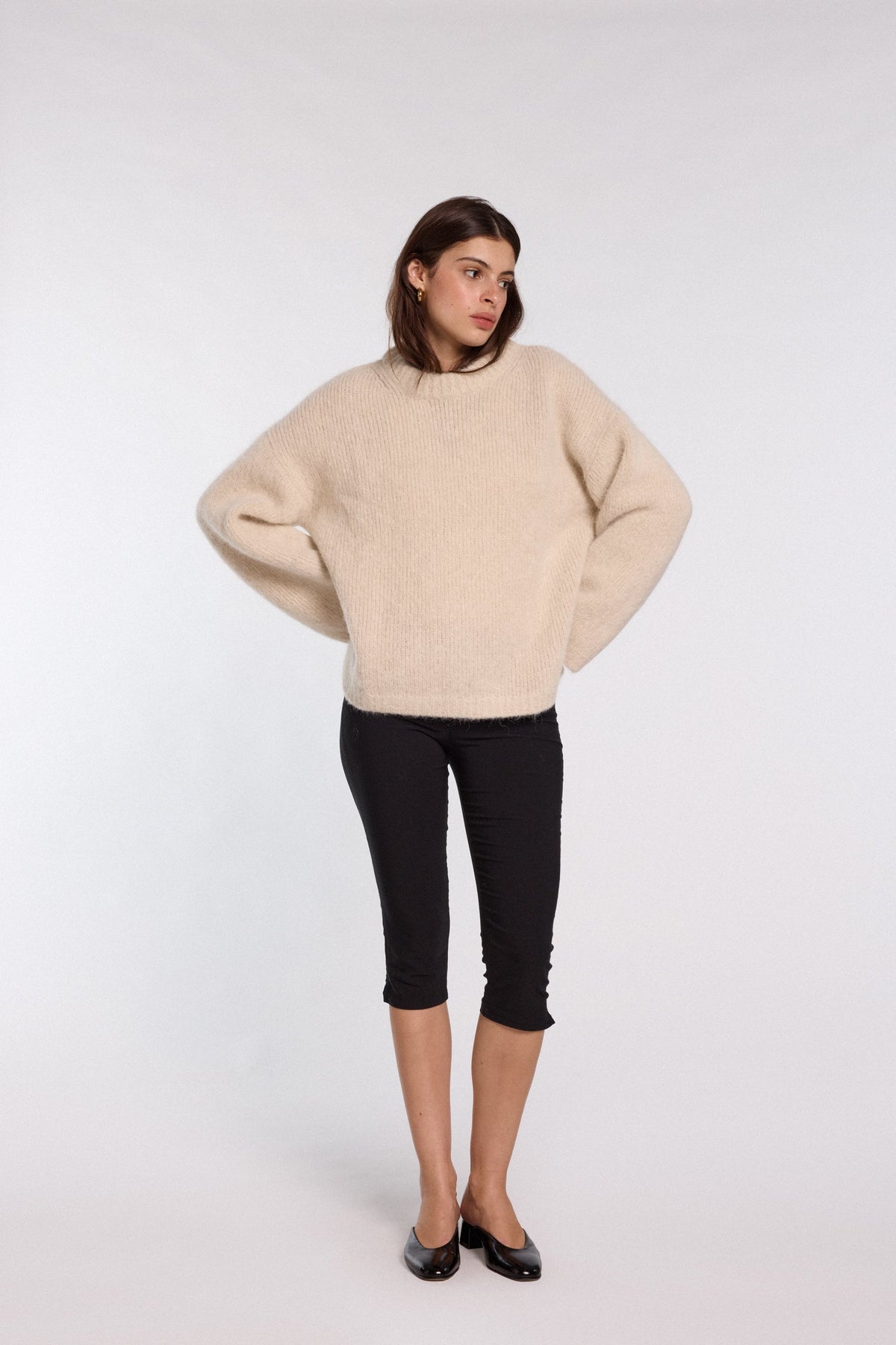 Pull oversize en alpaga écru Nina - Nitah, photo 4