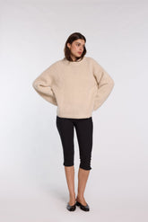 Pull oversize en alpaga écru Nina - Nitah, photo 4