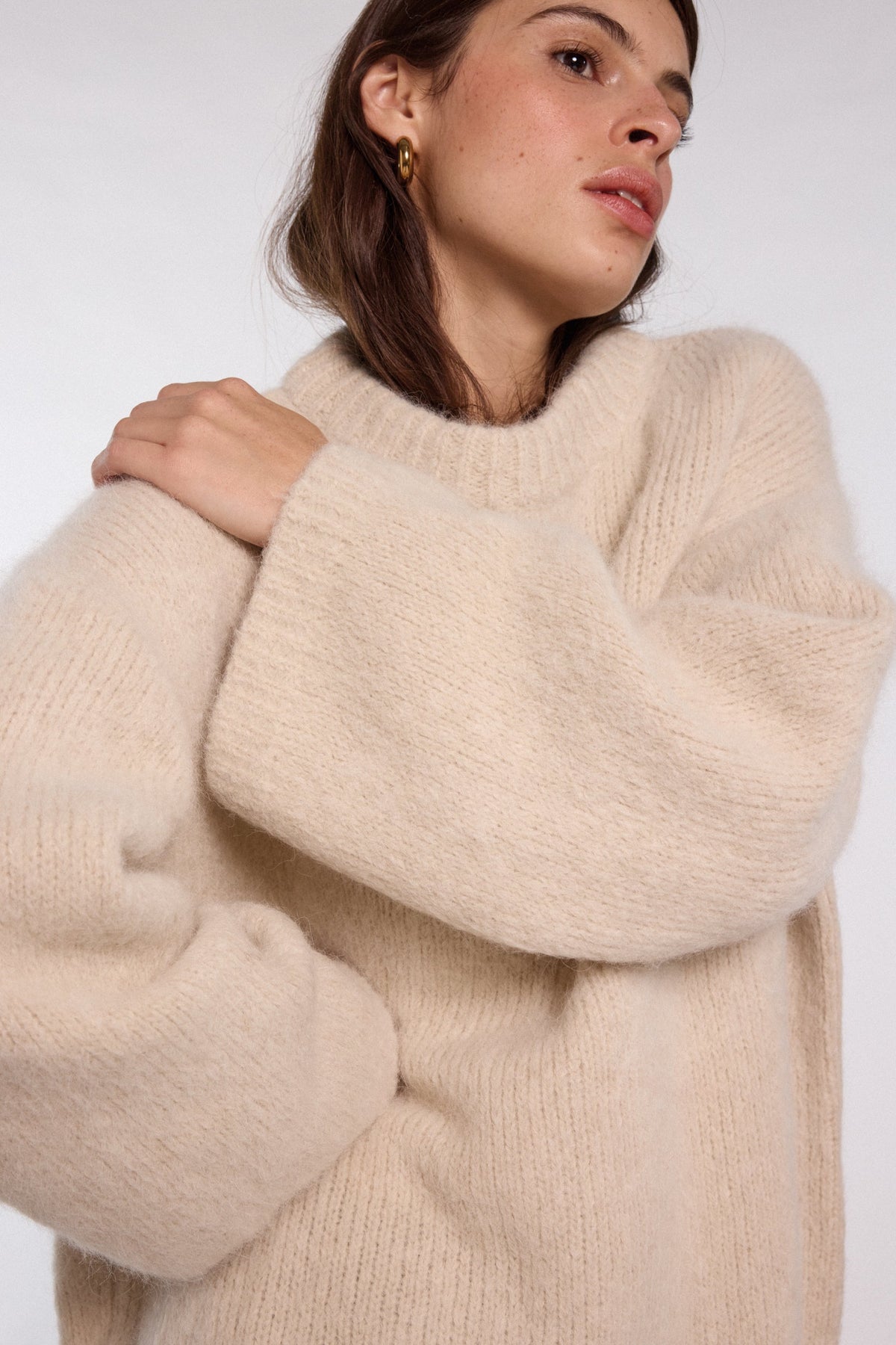 Pull oversize en alpaga écru Nina - Nitah, photo 5