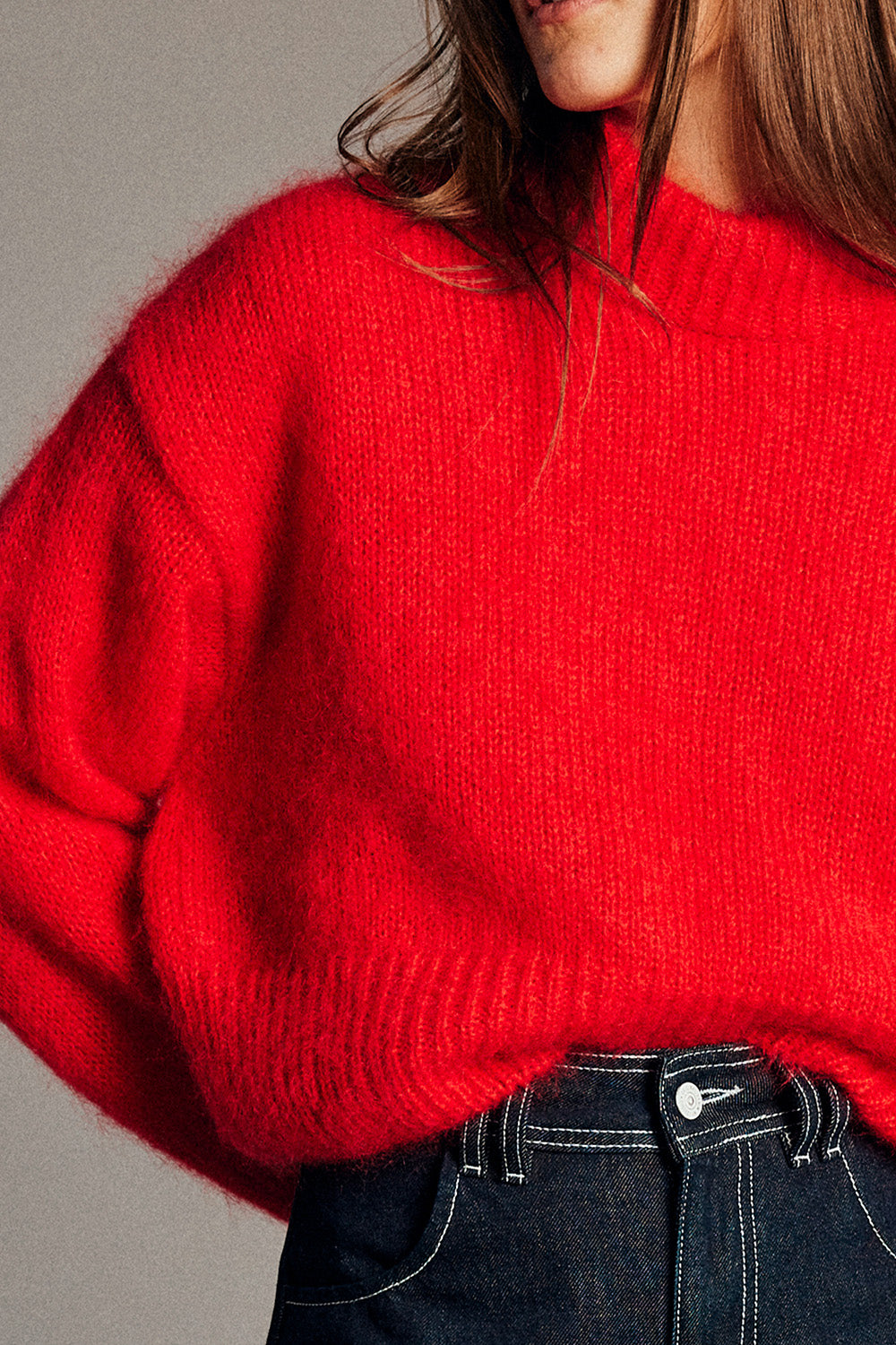 Pull en Mohair Rouge Marc - Nitah