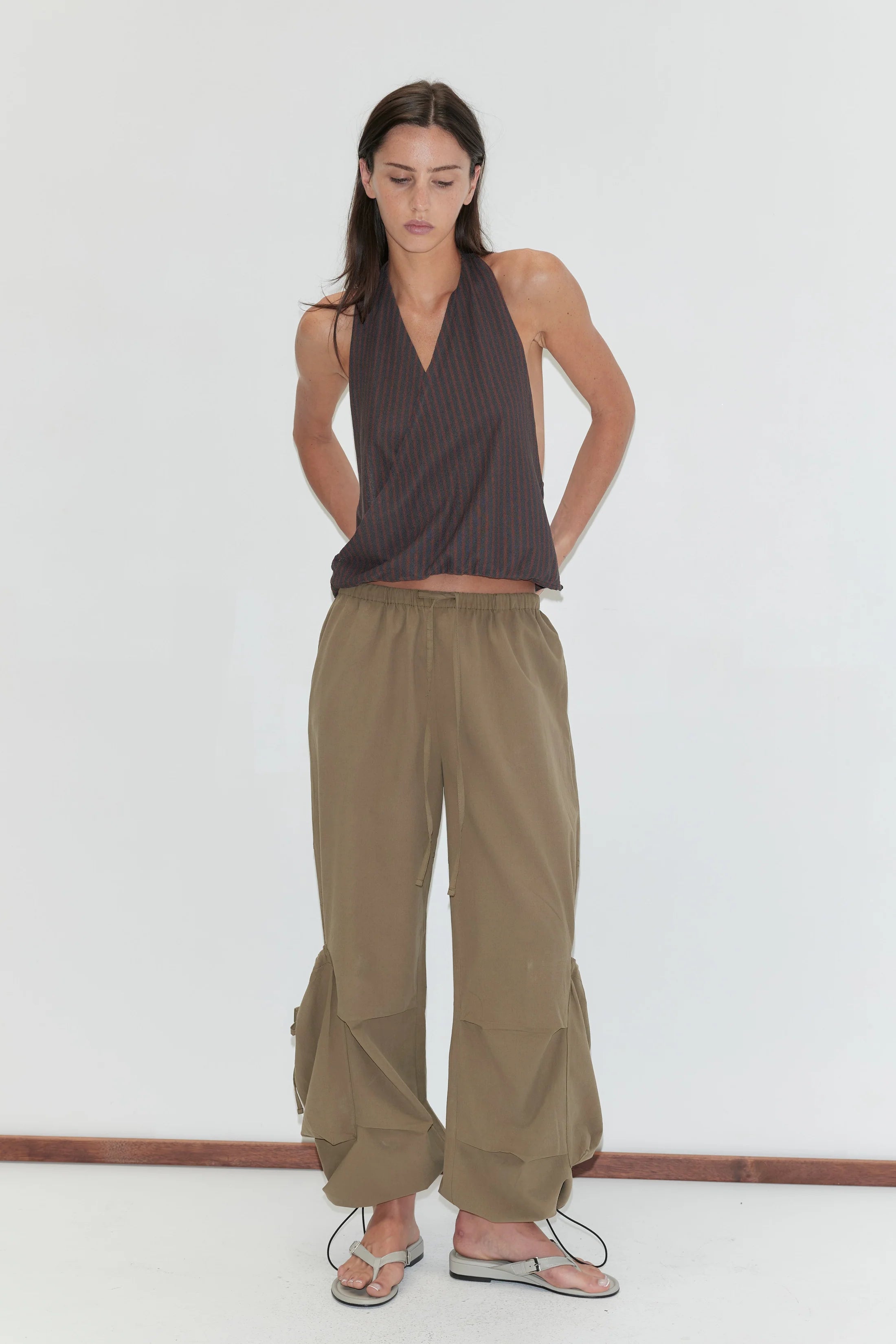 Pantalon Cargo Drawcord - Deiji Studio