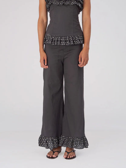 Pantalon Marron Polka Dots - Carmen Says