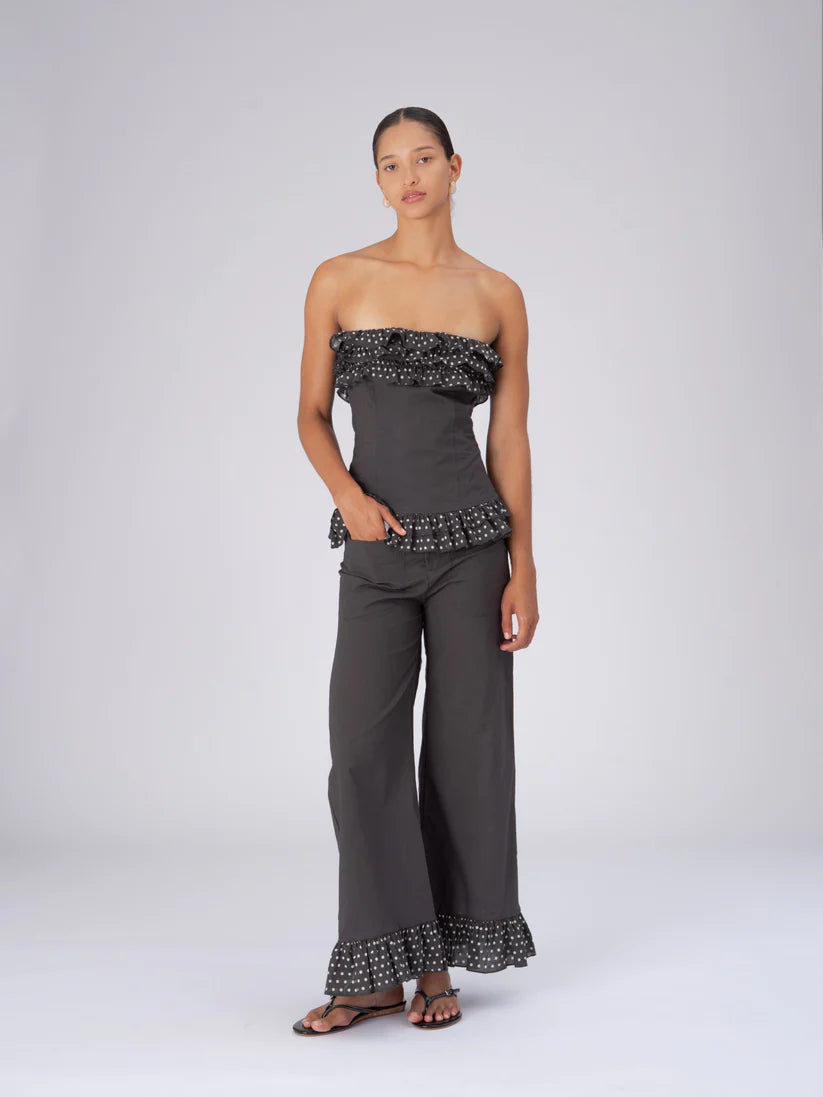 Pantalon Marron Polka Dots - Carmen Says