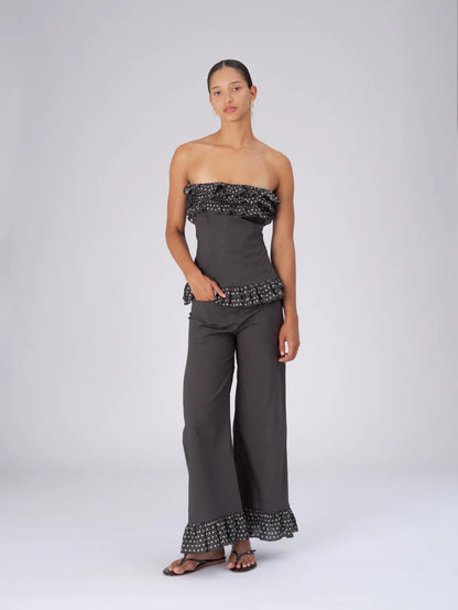 Pantalon Marron Polka Dots - Carmen Says