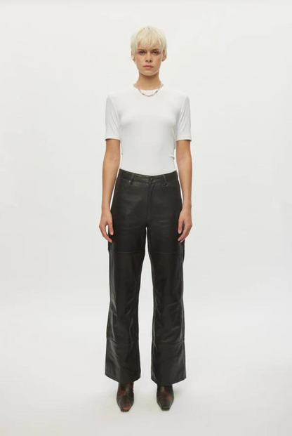 Pantalon en Cuir - Oval Square