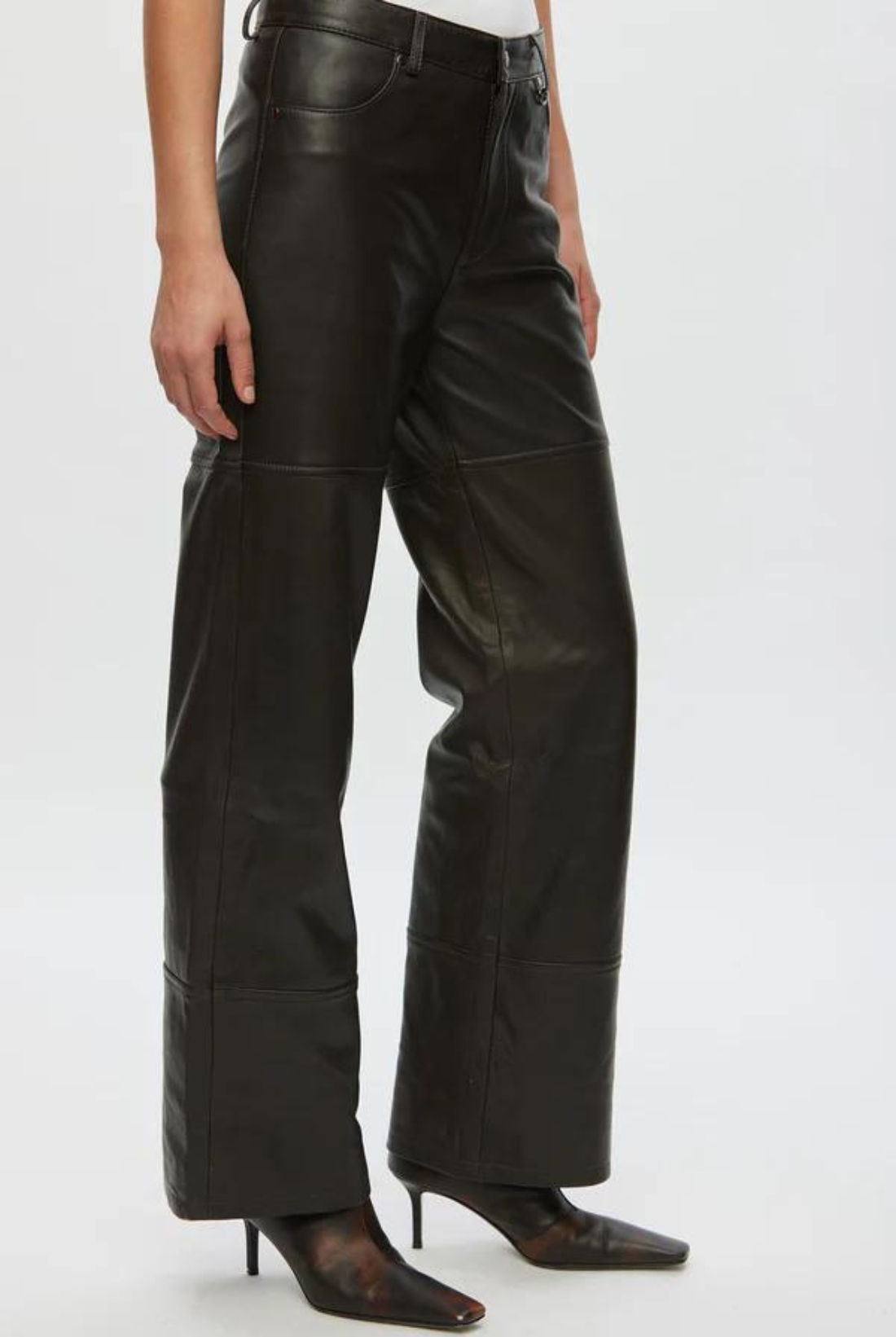 Pantalon en Cuir - Oval Square