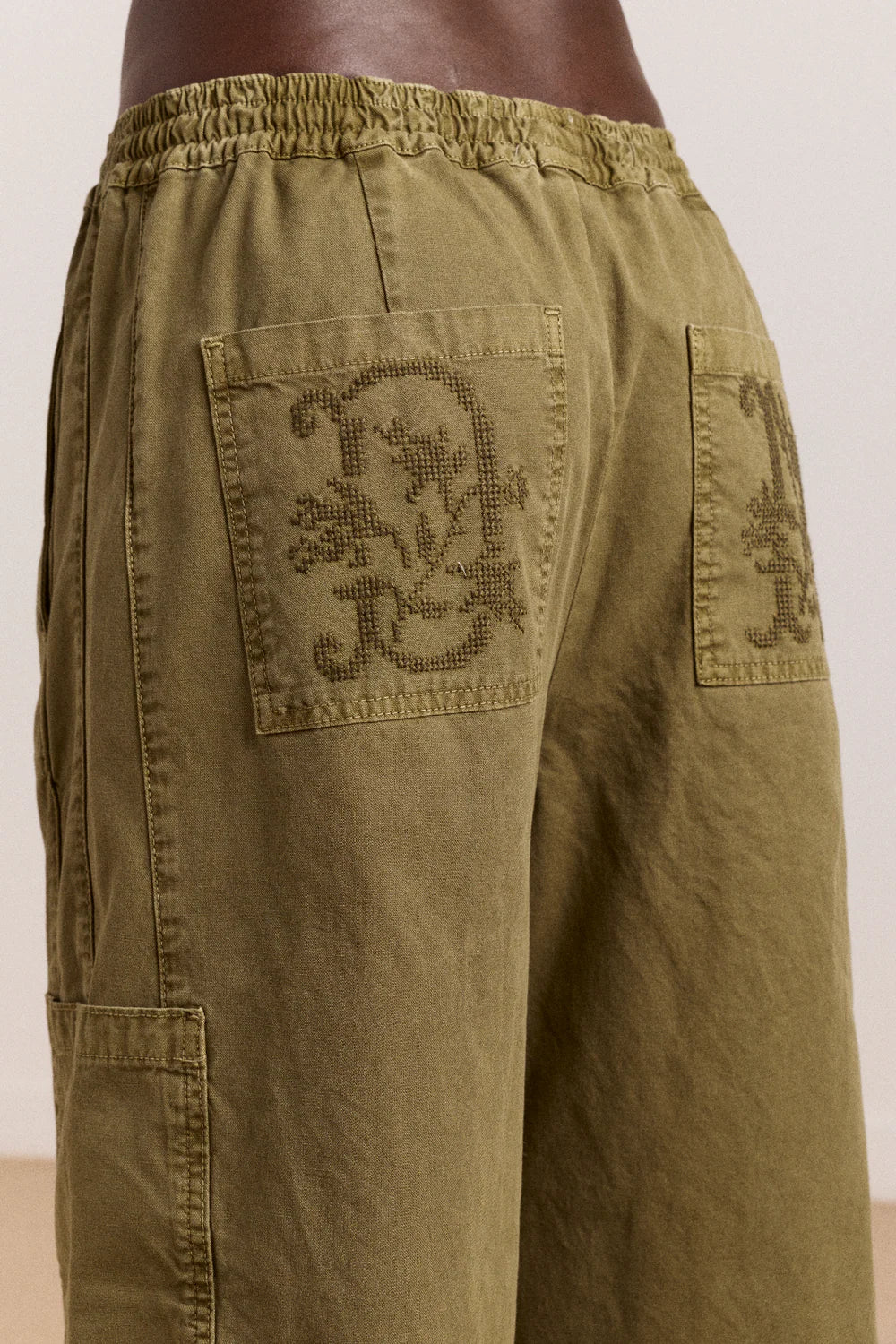 Pantalon Felix Vert Olive - Damson Madder