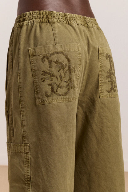 Pantalon Felix Vert Olive - Damson Madder