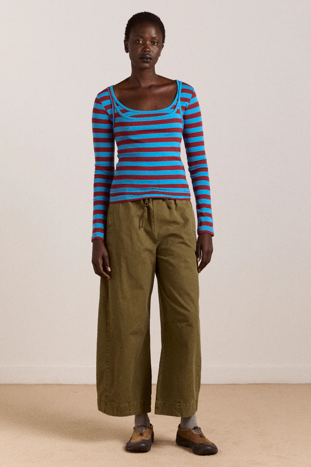 Pantalon Felix Vert Olive - Damson Madder