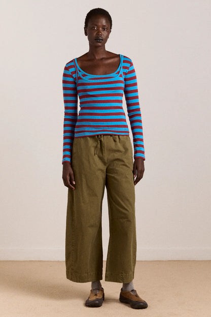 Pantalon Felix Vert Olive - Damson Madder