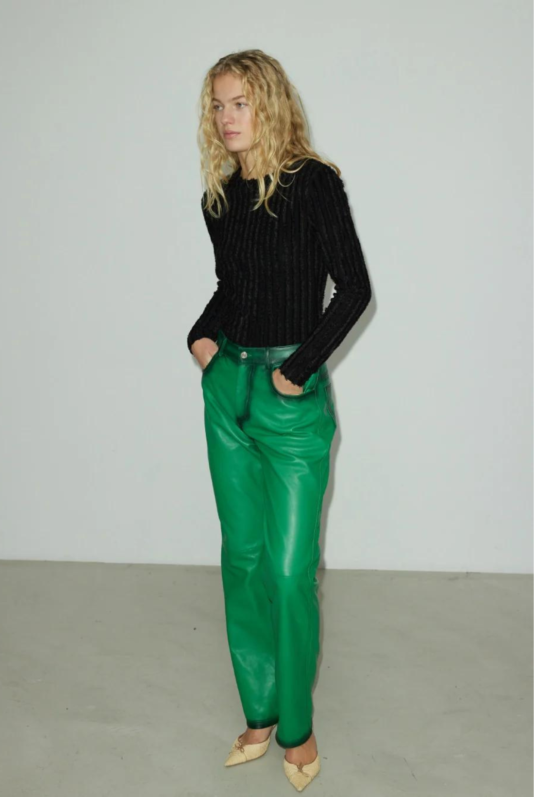 Pantalon en Cuir Pompay - Hosbjerg