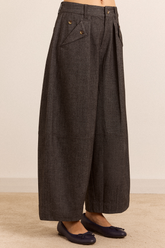 Pantalon Mara à chevrons gris - Damson Madder, photo 6