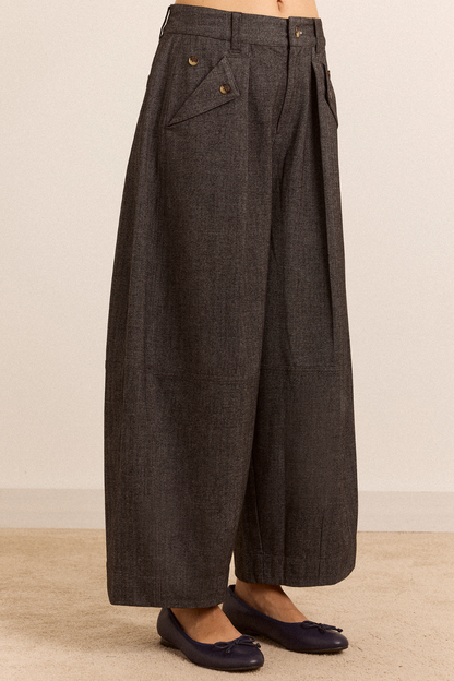 Pantalon Mara à chevrons gris - Damson Madder, photo 6